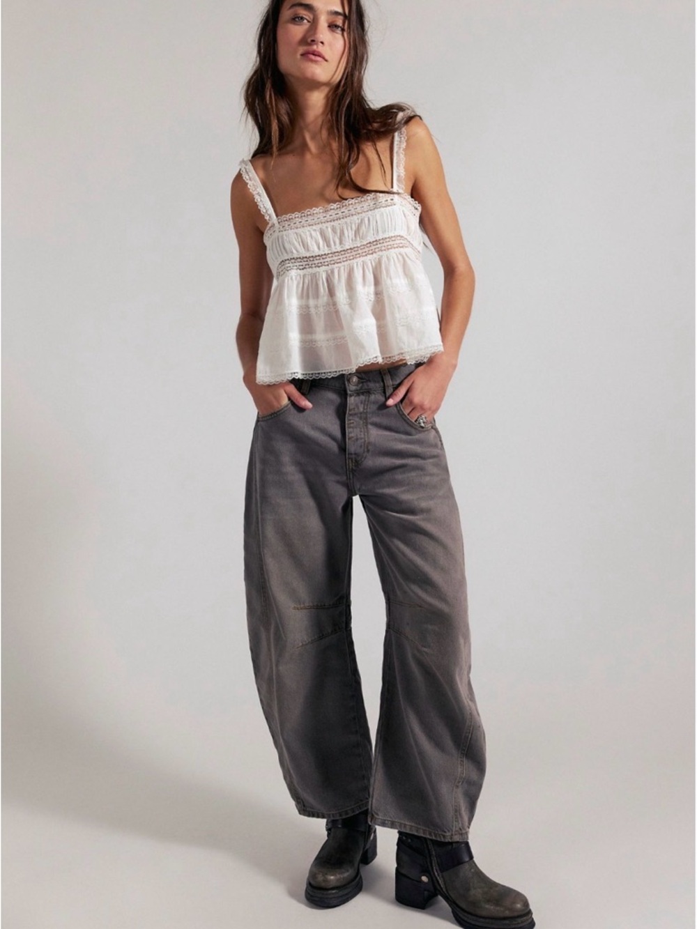 We The Free Good Luck Mid-Rise Barrel Jeans, 24